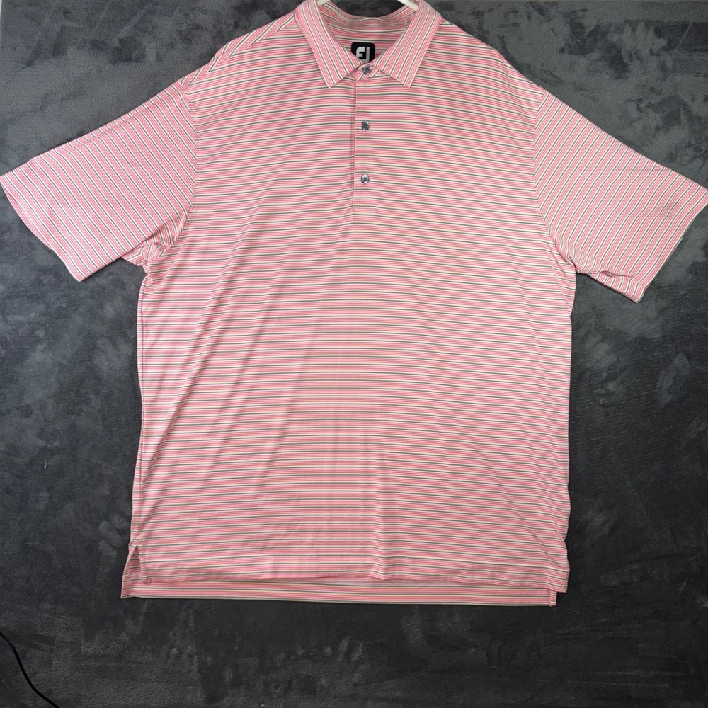 Mens 2XL FootJoy Polo Shirt Pink Excellent Franklin Bridge Golf Club Tennessee